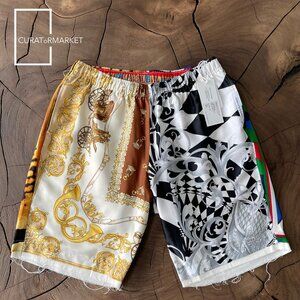 Children of the Discordance Sz2 Vintage Scarf 1 of 1 Baroque Pattern Shorts SS20